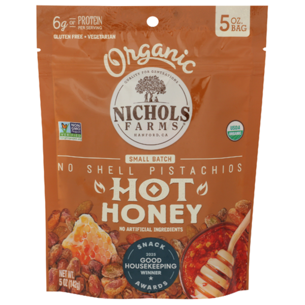 Nichols Farms Organic Hot Honey Pistachios No Shells