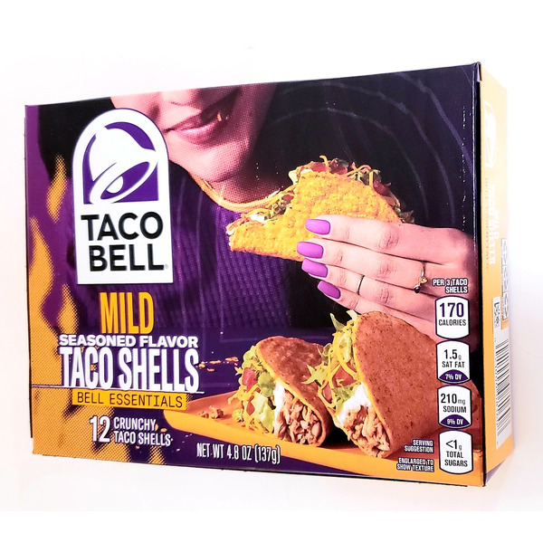 Taco Bell Red Shell Taco Bell Mild Crunchy Seasoned Flavor Taco Shells Same-Day Delivery or ...