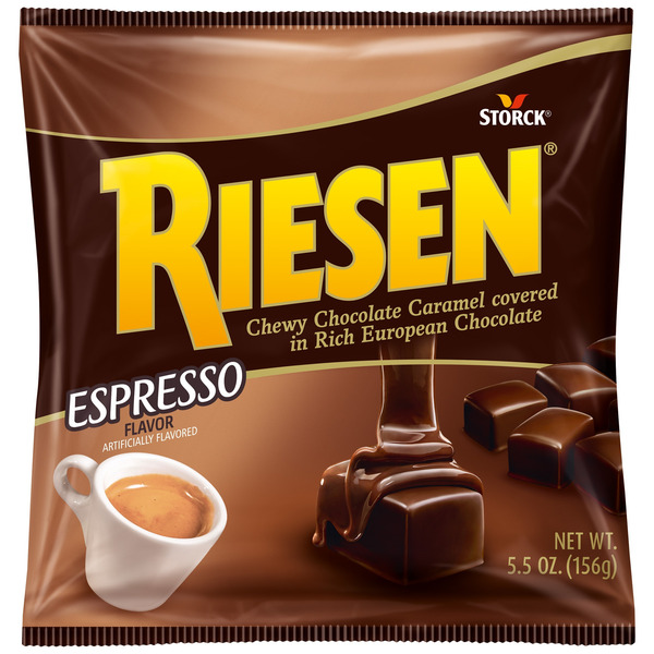 RIESEN Espresso Chocolate Covered Chewy Caramel Candy