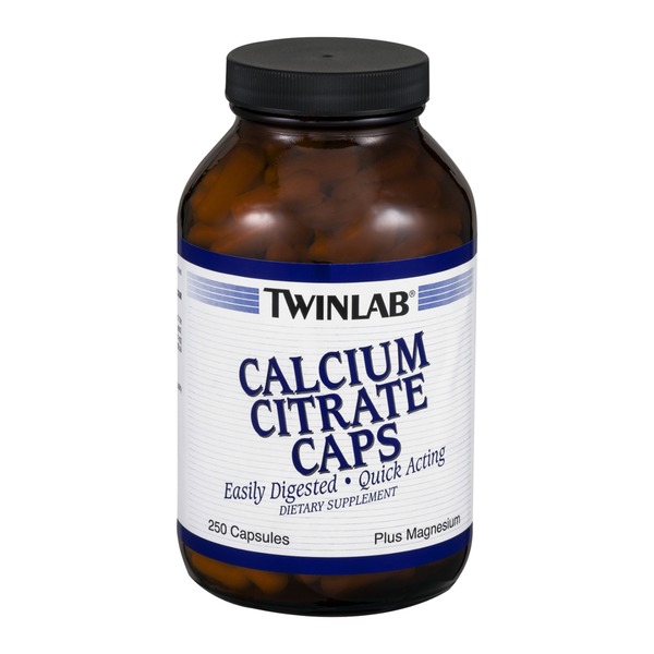 Twinlab Calcium Citrate Caps Dietary Supplement Capsules 250 CT (250