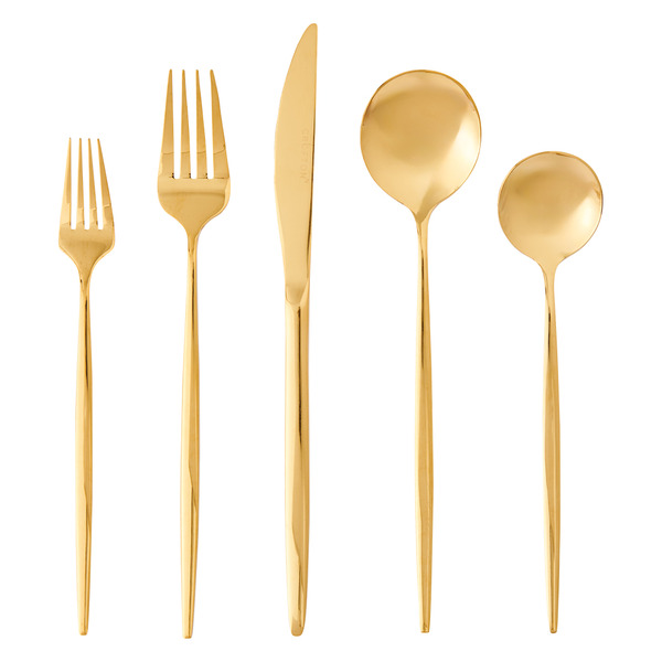 ALDI Crofton Mirrored Cutlery Set Gold SameDay Delivery or Pickup