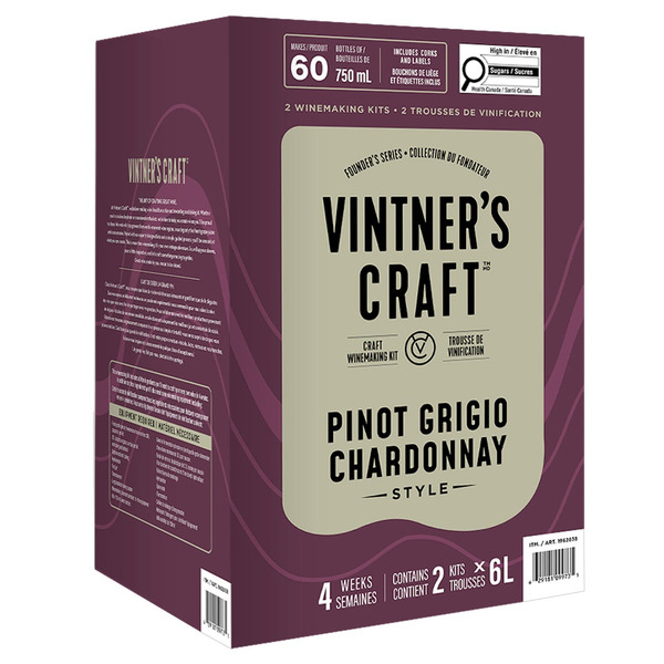 Vintner's Craft Pinot Grigio Chardonnay Style Craft Winemaking Kit