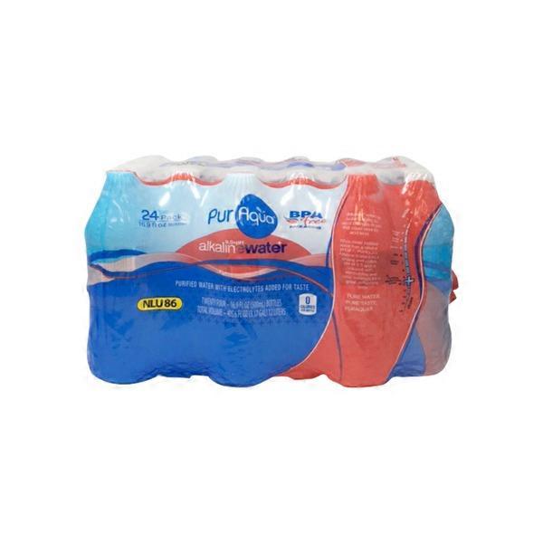PurAqua Alkaline Water 24 Pack (16.9 fl oz) from ALDI Instacart