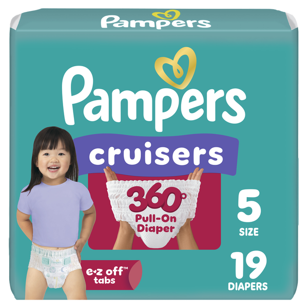 Pampers Cruisers 360 Pull-On Diapers, Size 6 (35+ lbs)