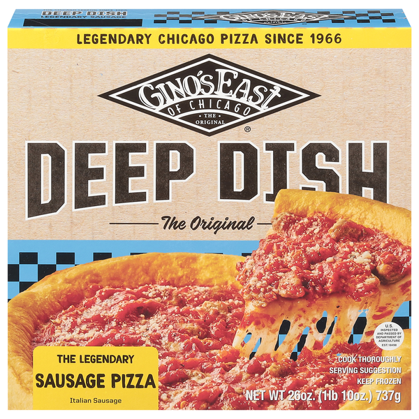 Gino's East Deep Dish Sausage Pizza Same-Day Delivery or Pickup