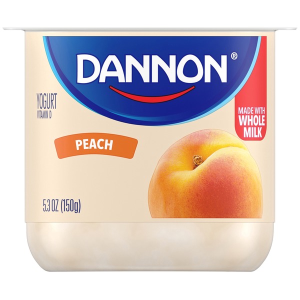 Dannon Blended Peach Yogurt (5.3 oz) Instacart