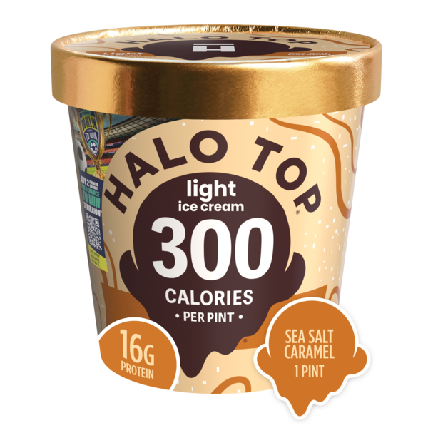 Halo Top Sea Salt Caramel Light Ice Cream, 16 fl oz Pint