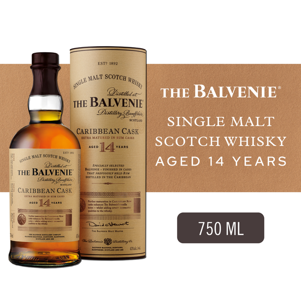 The Balvenie Scotch Whisky, Single Malt, Caribbean Cask, 14 Same