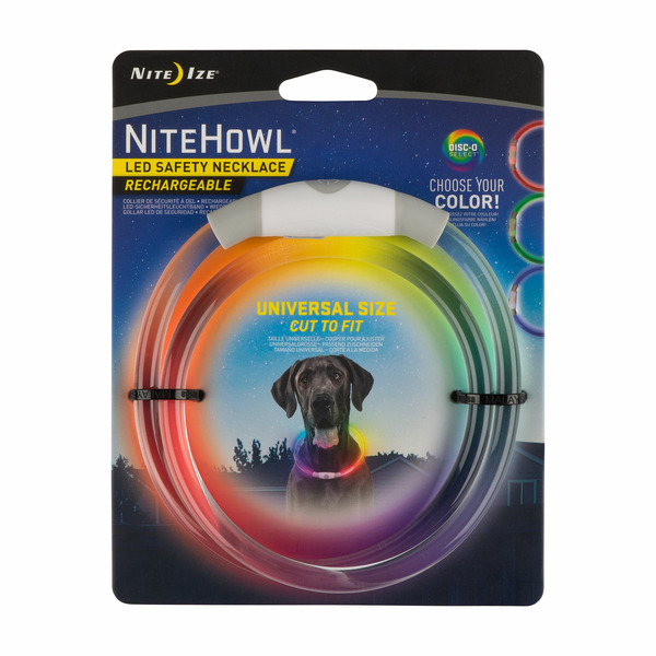 Nite Ize Safety Necklace, LED, Disc-O Select, Rechargeable, Universal Size