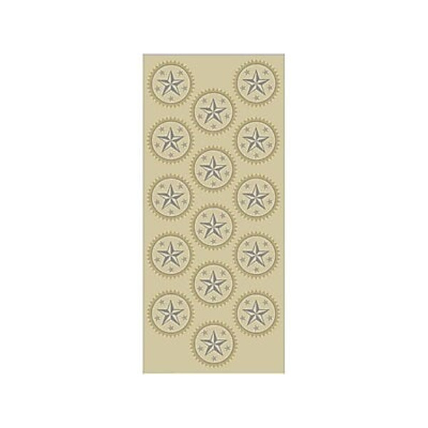 GE ographics Star Recognition Certificate Seal - Silver & Gold