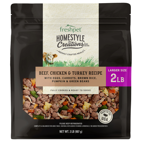 Freshpet Beef, Chicken & Turkey Recipe Larger Size Dog Food