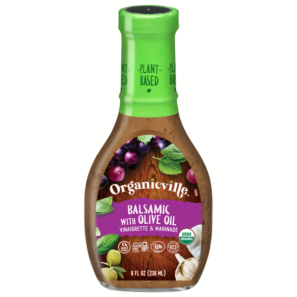 Organicville Vinaigrette & Marinade, Balsamic with Olive Oil Same-Day Delivery or Pickup | Super 1 Foods Organicville Vinaigrette & Marinade, Balsamic with Olive Oil Same-Day Delivery or Pickup | Super 1 Foods