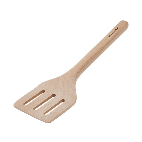 KitchenAid Beech Wood Slotted Turner, 11-3/4 x 3/4 x 2-3/4 in - Natural