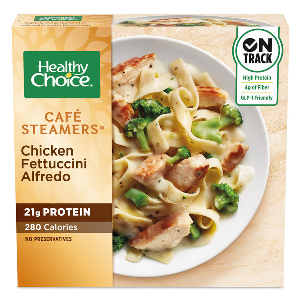 Healthy Choice Cafe Steamers Chicken Fettuccini Alfredo With Broccoli, Frozen Meal