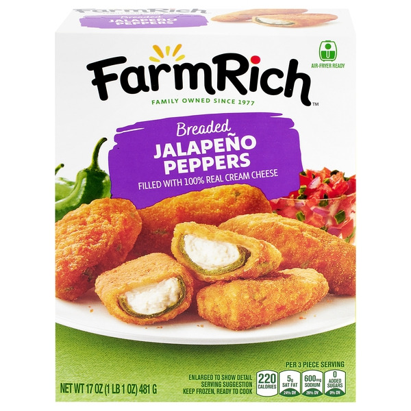 Farm Rich Breaded Jalapeno Peppers Stuffed with 100% Real Cream