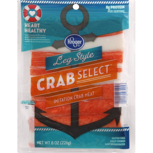 Kroger Crab Meat, Imitation, Leg Style (8 oz) Instacart