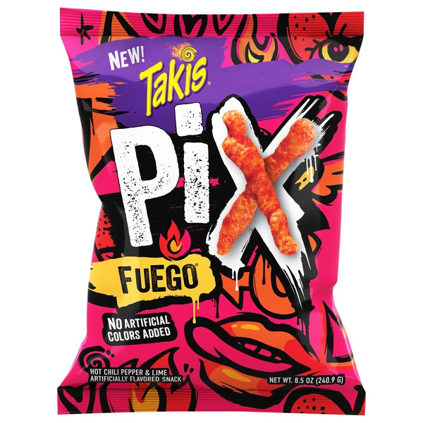 その他 Taki Takis Fuego Pix 8.5 oz Sharing Size Crunchy Corn Puff Bag, Hot