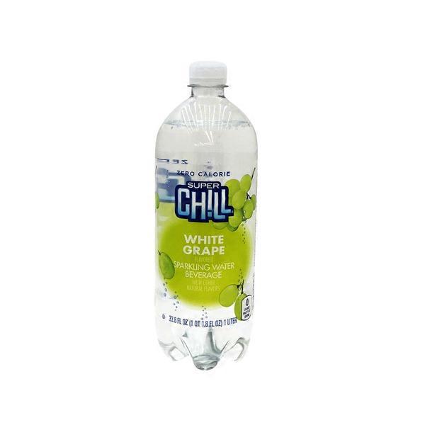 Super Chill White Grape Flavored Sparkling Water Beverage (33.8 fl oz