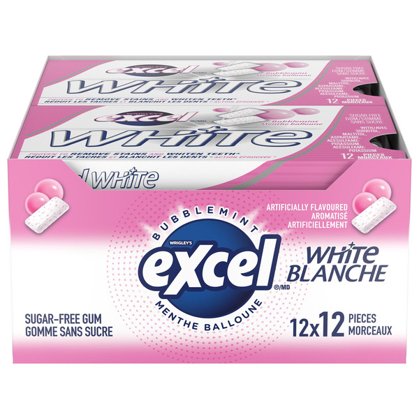 Excel White Bubblemint Sugar Free Gum