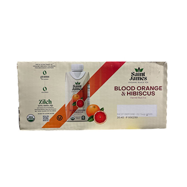 SAINT JAMES Zero Sugar Blood Orange & Hibiscus Black Tea