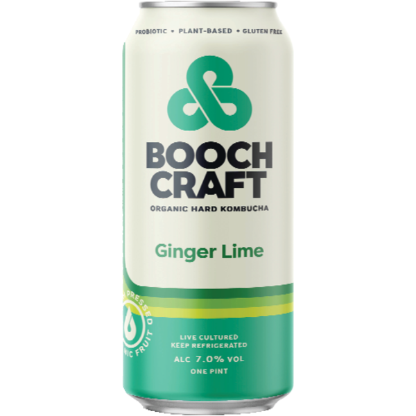 Booch Craft Ginger Lime Organic Hard Kombucha 16 OZ