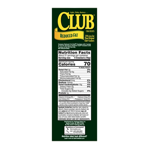 26 Club Crackers Nutrition Label Labels Ideas For You