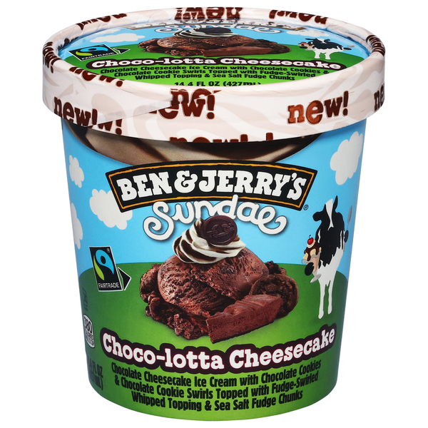 Ben & Jerry's Ice Cream, Choco-Lotta Cheesecake, Sundae