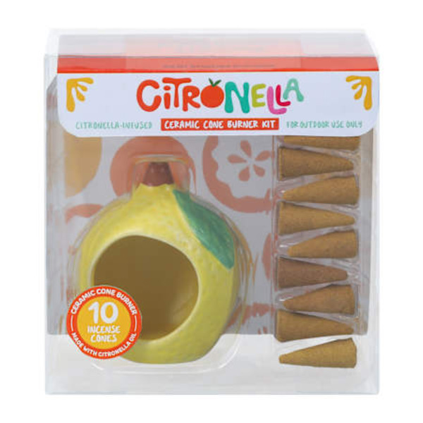 PIC Ceramic Cone Burner Kit With 10 Citronella Incense Cones