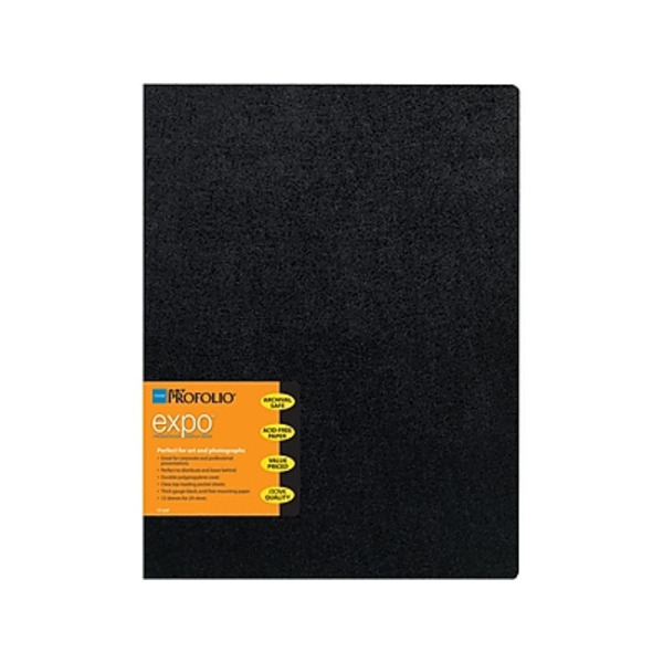 Art Profolio EXPO XP1211 11" x 14" Black EXPO Solid Cover Presentation Book