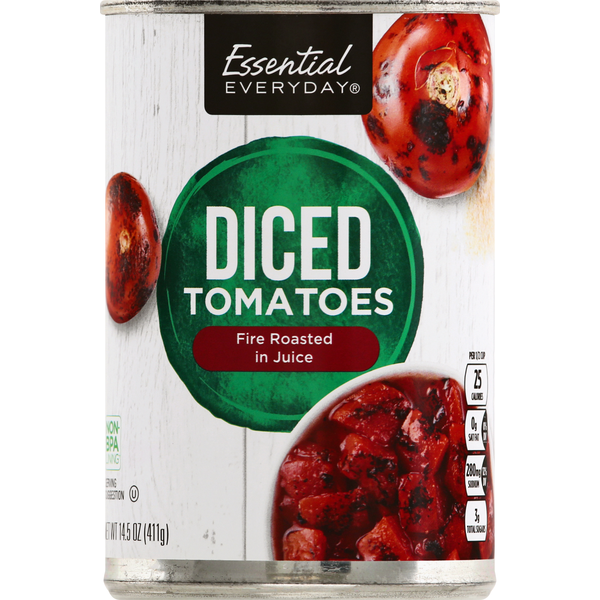 Essential Everyday Diced Tomatoes, Fire Roasted in Juice (14.5 oz