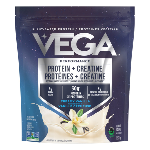 Vega Creamy Vanilla Plant-Based Protein + Creatine Powder
