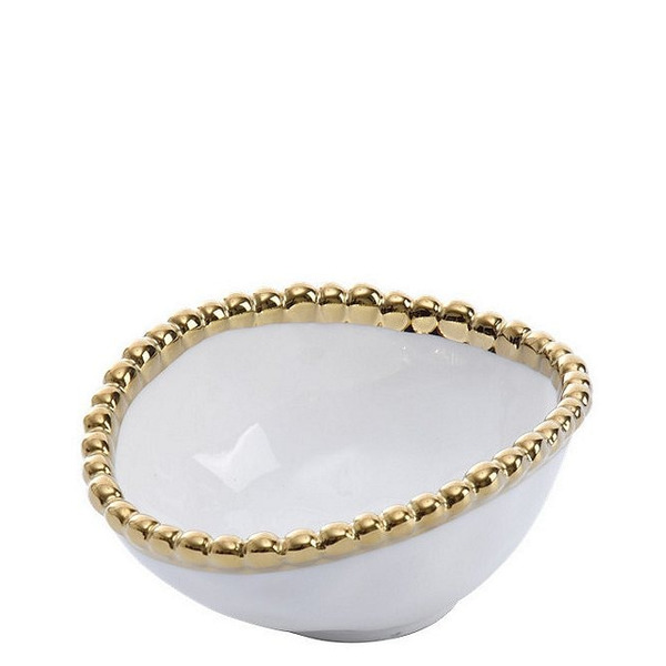 Pampa Bay Salerno Golden Porcelain Oval Condiment Bowl