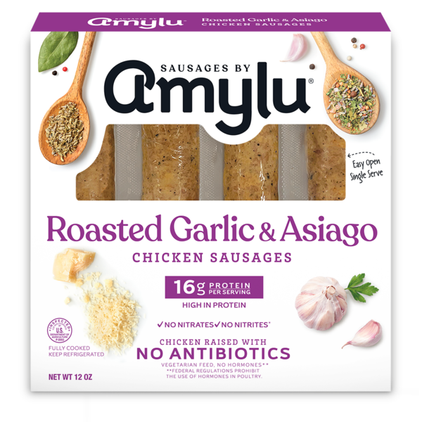 Amylu Roasted Garlic & Asiago Chicken Sausage