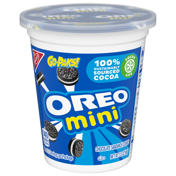 Oreo Mini Chocolate Sandwich Cookies, Go-Pak