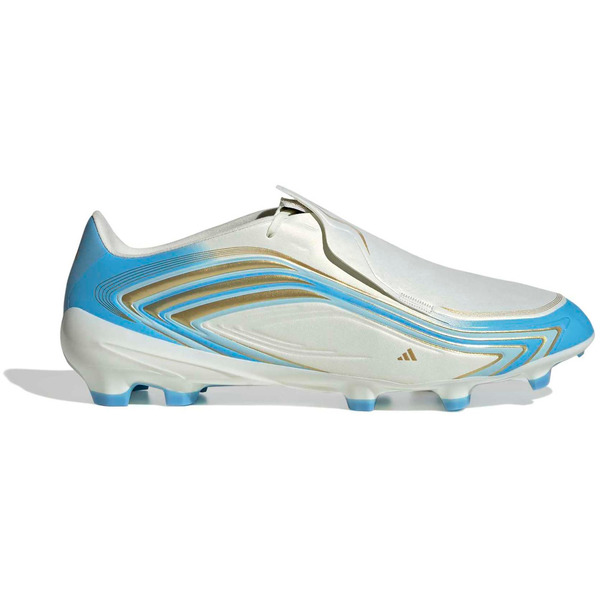 adidas F50 Messi League FG Soccer Cleats, Size M10.5/W11.5, Medium/D - White/Blue