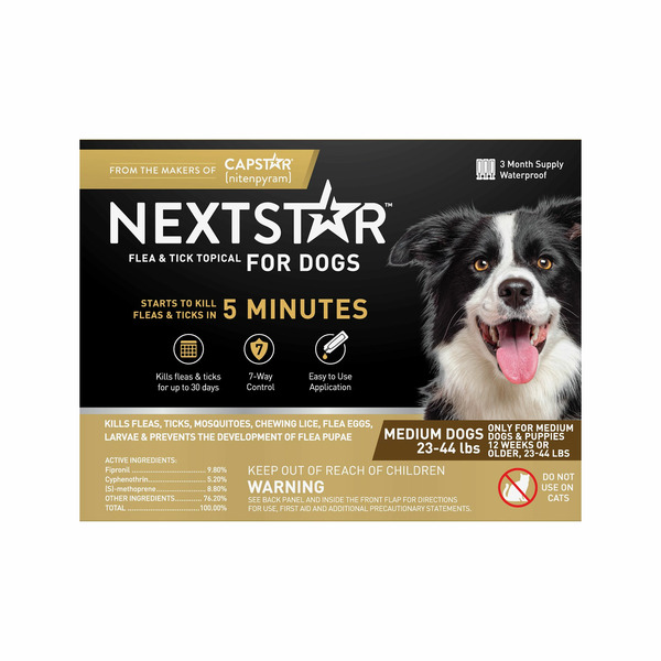 NextStar Flea & Tick Topical, for Dogs, Medium Dogs (23-44 lbs)