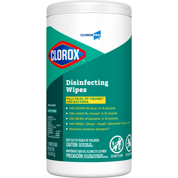 CloroxPro Clorox Disinfecting Wipes, Fresh Scent, 75 Count