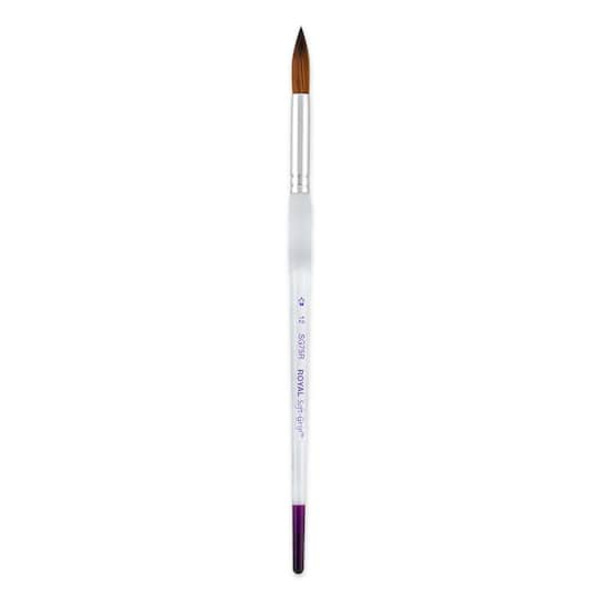 Royal & Langnickel Soft-Grip Synthetic Sable Round Brush, Size 12