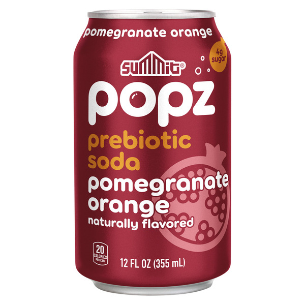 ALDI Summit Popz Pomegranate Orange Prebiotic Soda Same-Day
