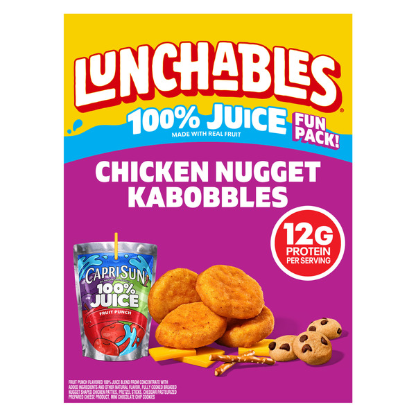 Lunchables Chicken Popper Kabbobles Kids Lunch Snack Meal Kit with