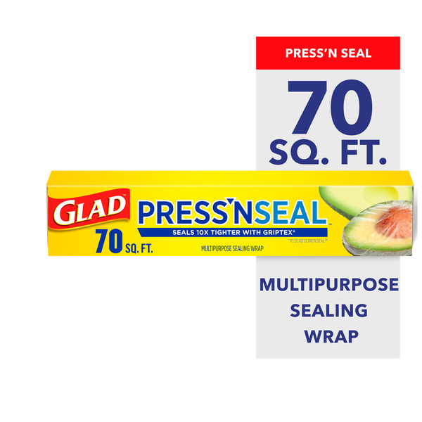 GLAD PRESS'N SEAL 多目的シーリングラップ 70sq.ft 7個 Glad Press'n Seal Plastic Food Wrap, 70 sq ft Same-Day Delivery or