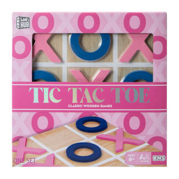 Games Hub Tic Tac Toe Classic Wooden Game Set