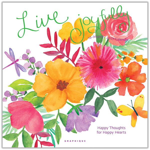 Graphique Live Joyfully 16-Month 2027 Monthly Wall Calendar, 12 x 12 Inch