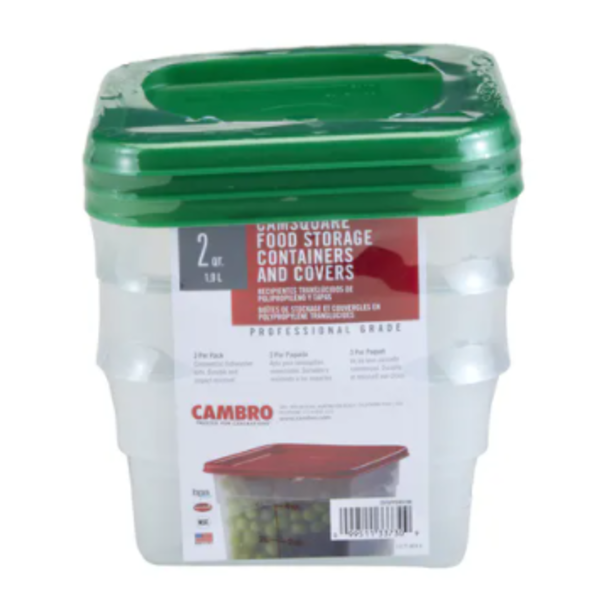 Cambro - Camsquare 2 Qt - 3 Pk