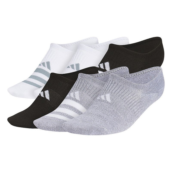 adidas Women's  Superlite 3.0 6-Pack Super No Show Socks, Size: 5-10, Gray