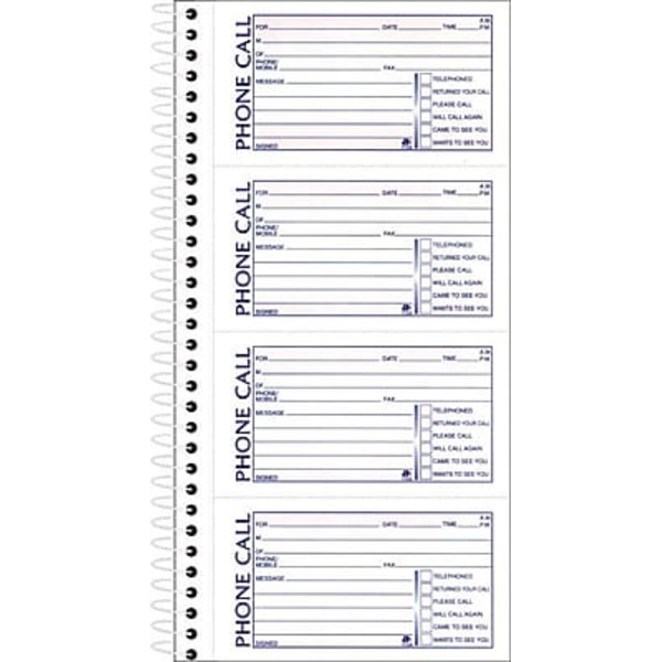 Adams SC1154-2D 5.5" x 11" Phone Message Books