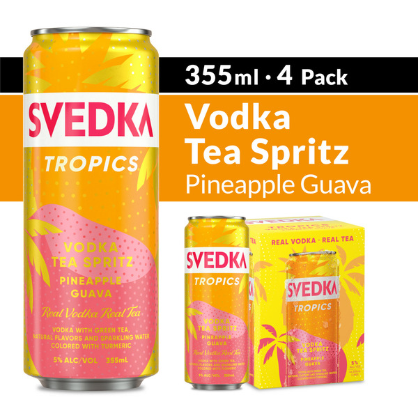 SVEDKA Tropics Vodka Tea Spritz Pineapple Guava Same-Day Delivery