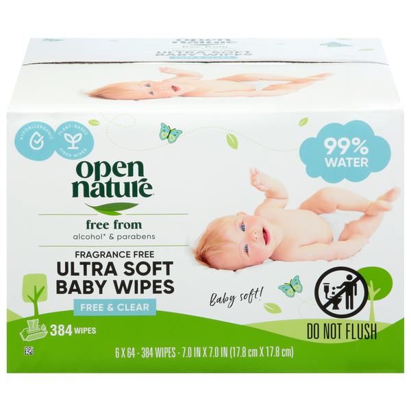 Open Nature Ultra Soft Free & Clear Baby Wipes