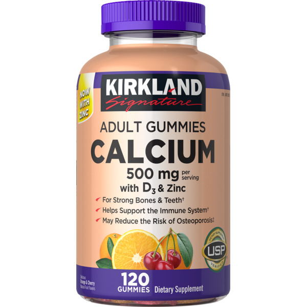 Costco Kirkland Signature Calcium 500 mg + D3 Gummy SameDay Delivery