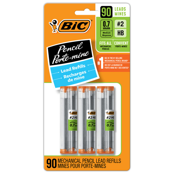 BIC Mechanical Pencil Lead Refills, 0.7 mm #2 HB